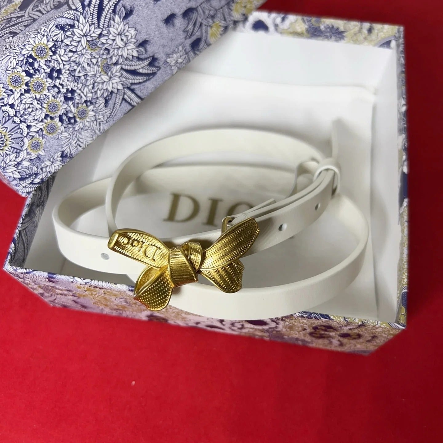 Dior 2026 Bow Belt 1.5cm Smooth Calfskin