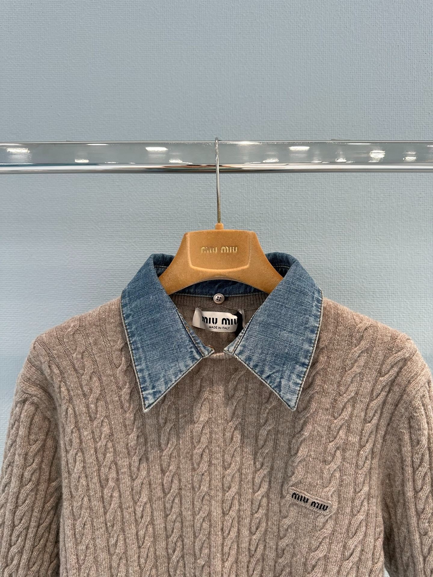 MiuMiu 2026 Shirt Brown Wool 645128