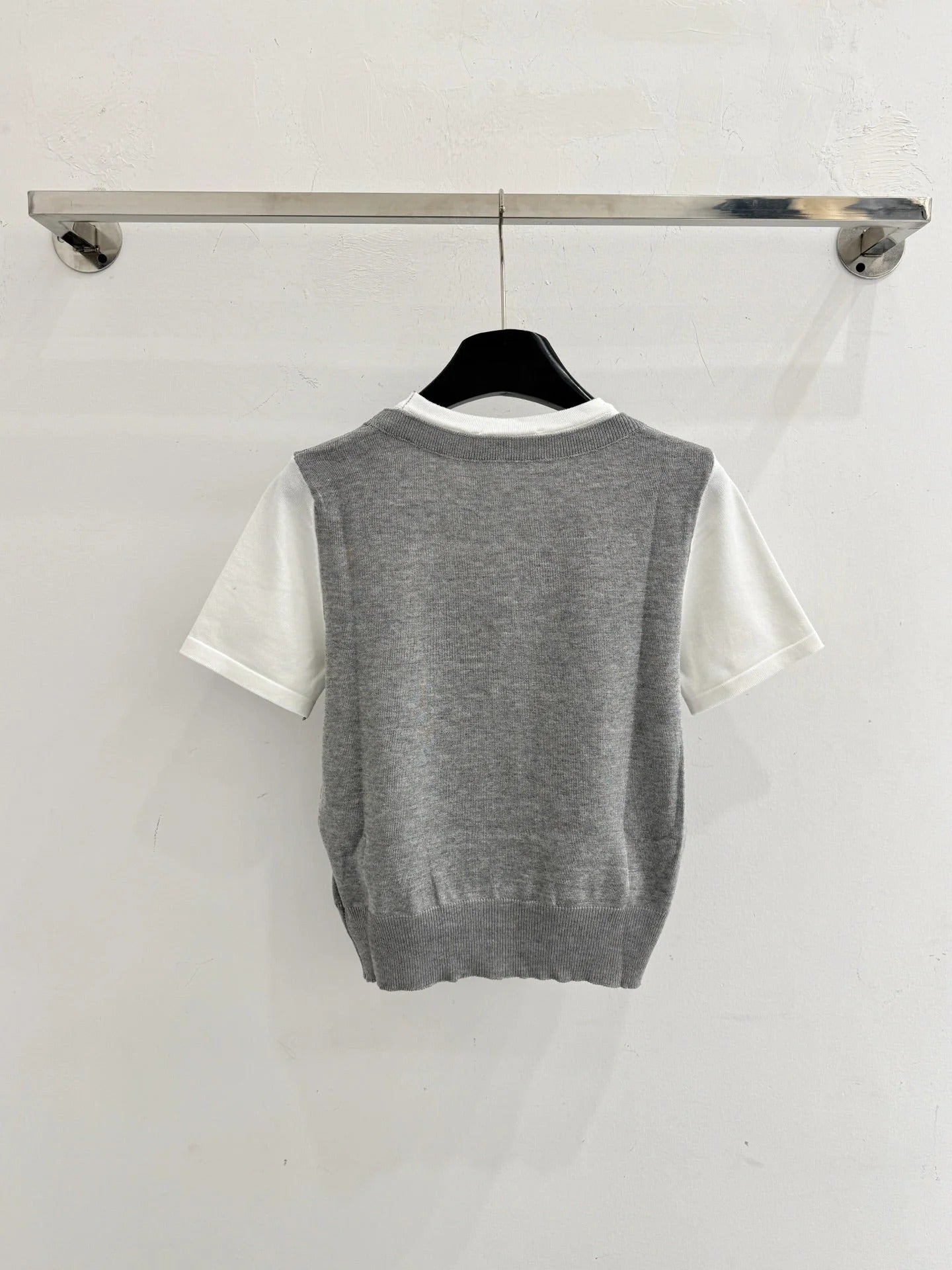 MiuMiu 2026 Shirt Grey White Wool 642725