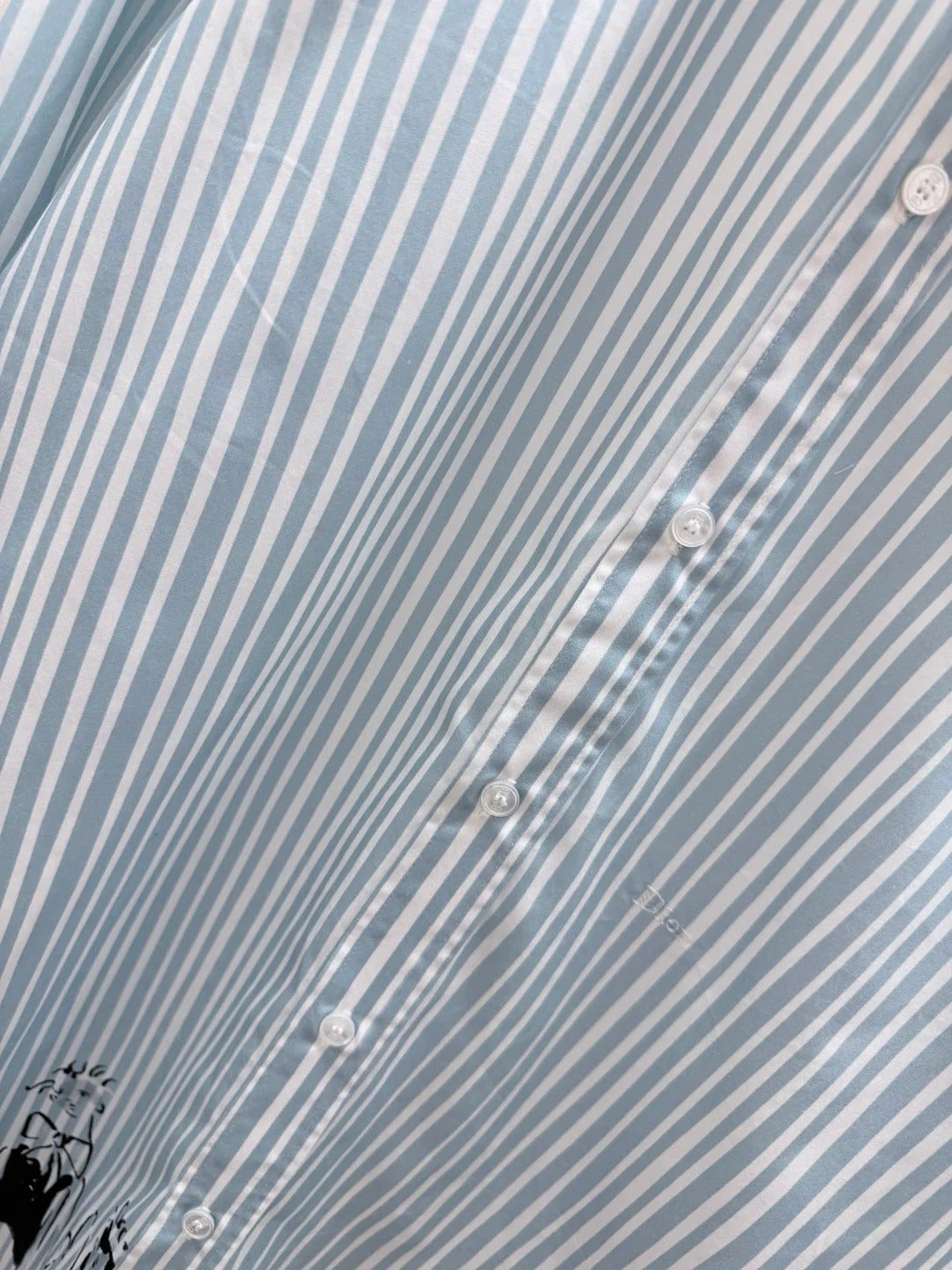 Dior 2026 Print Shirt Blue Cotton 628382