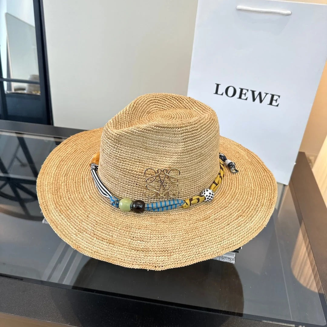Loewe Beaded Straw Hat 216018
