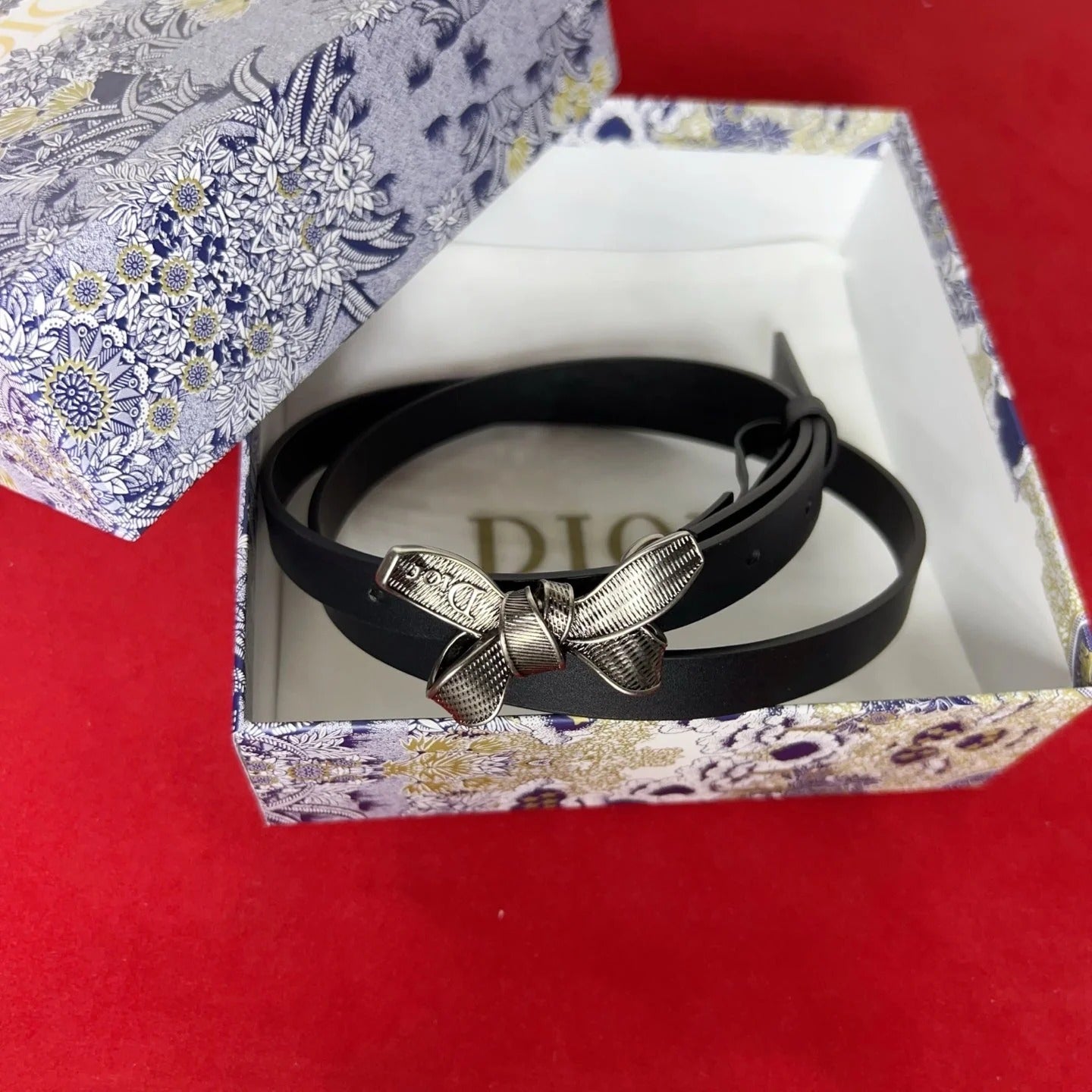 Dior 2026 Bow Belt 1.5cm Smooth Calfskin