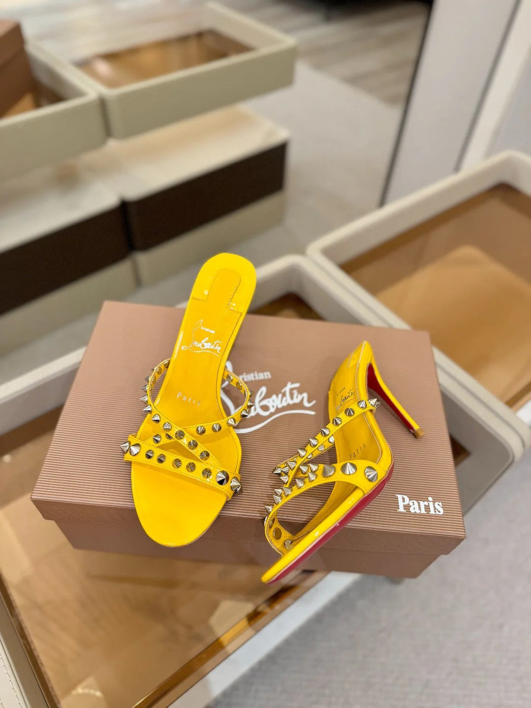Christian Louboutin Tatoosh Spike 85mm Sandal Patent Leather 880061