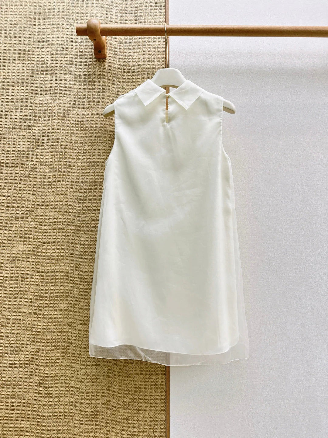 MiuMiu 2026 Sleeveless Dress Voile 645313