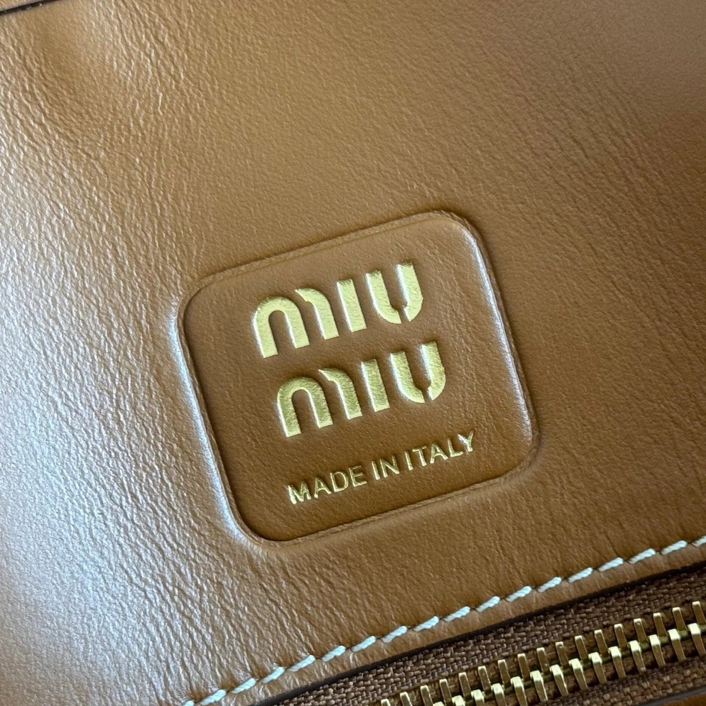 Miu Miu Aventure Handbag 44 Beige in Canvas 285306