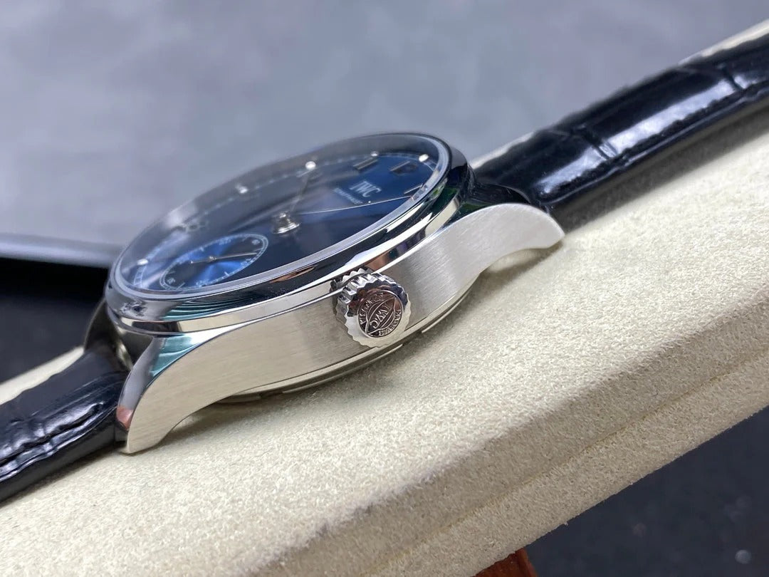 IWC Portuguese 40.4mm Dark Blue Dial Steel Case Leather Strap