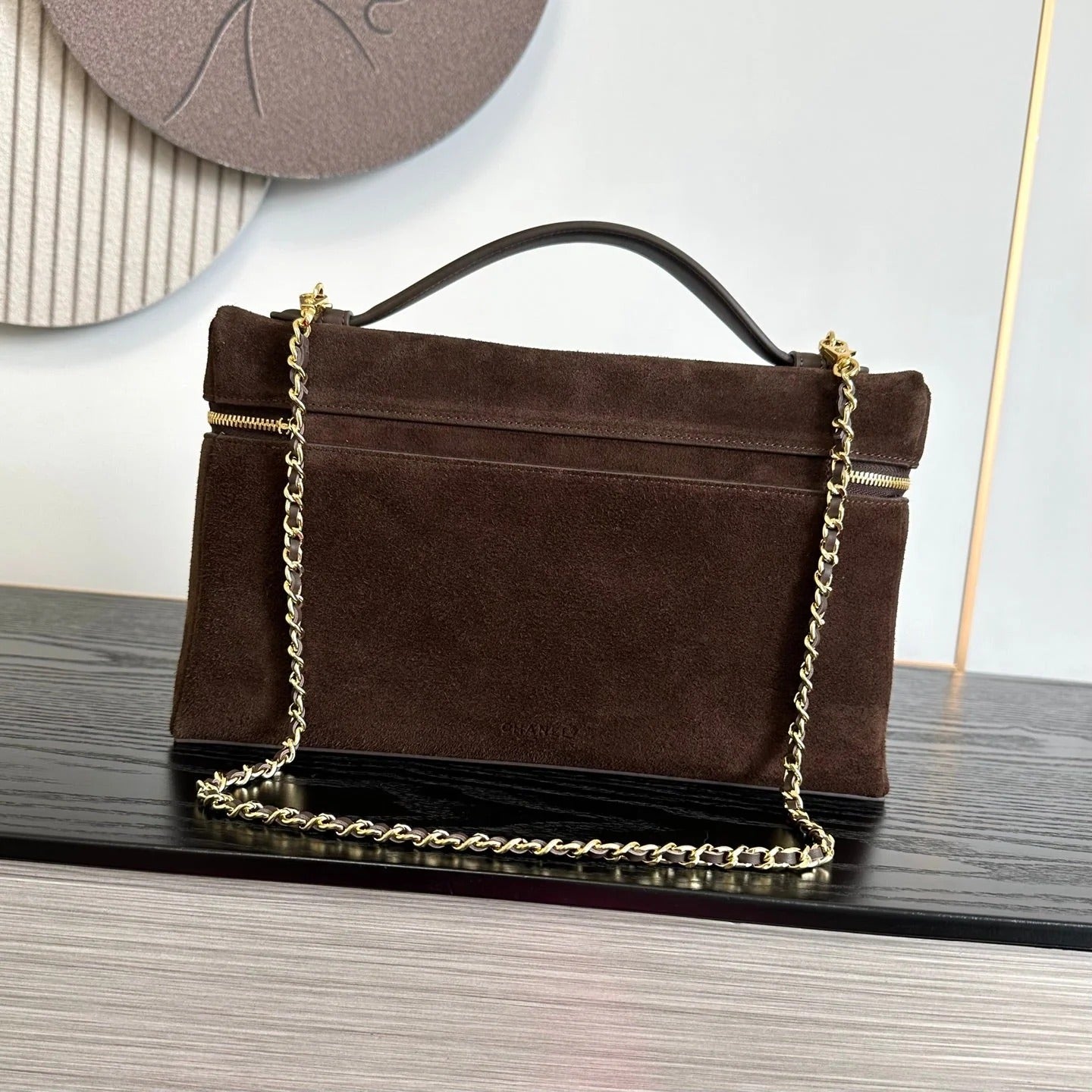 Chanel 2026 Vanity Bag With Chain Suede Leather