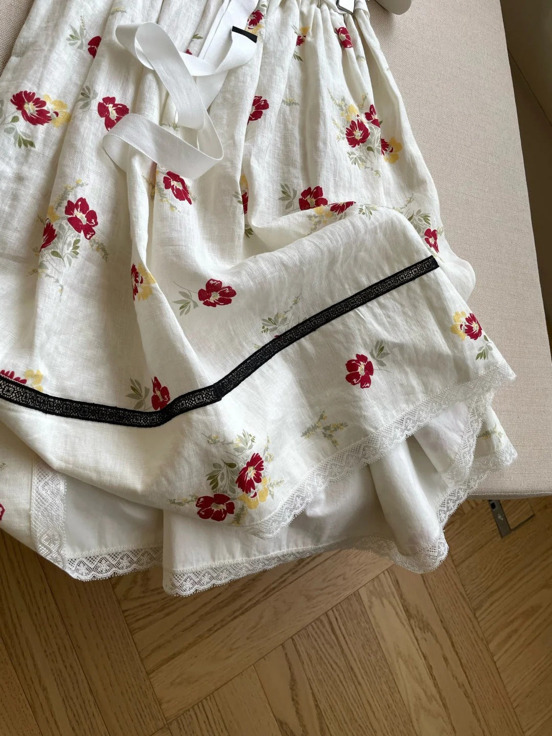 Prada 2026 Midi Skirt Linen 649571