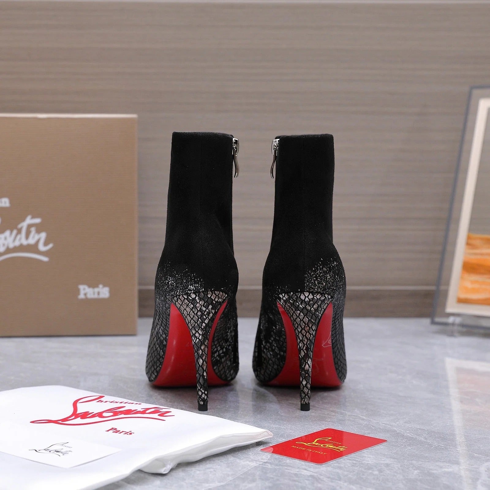 Christian Kondora Metallic Injected Boot Suede 863891