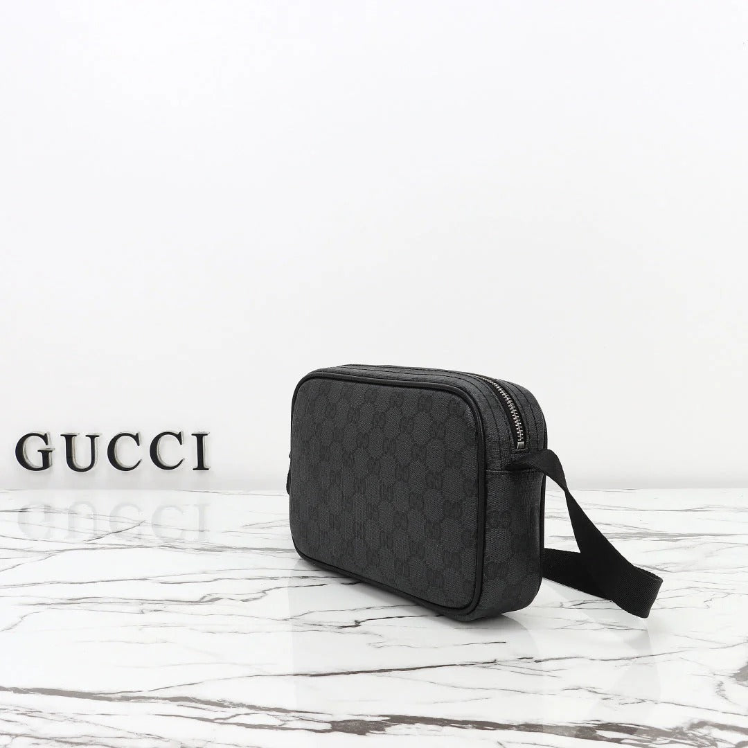 Gucci 2026 Essence Classic Mini Bag 22cm Black Canvas Leather