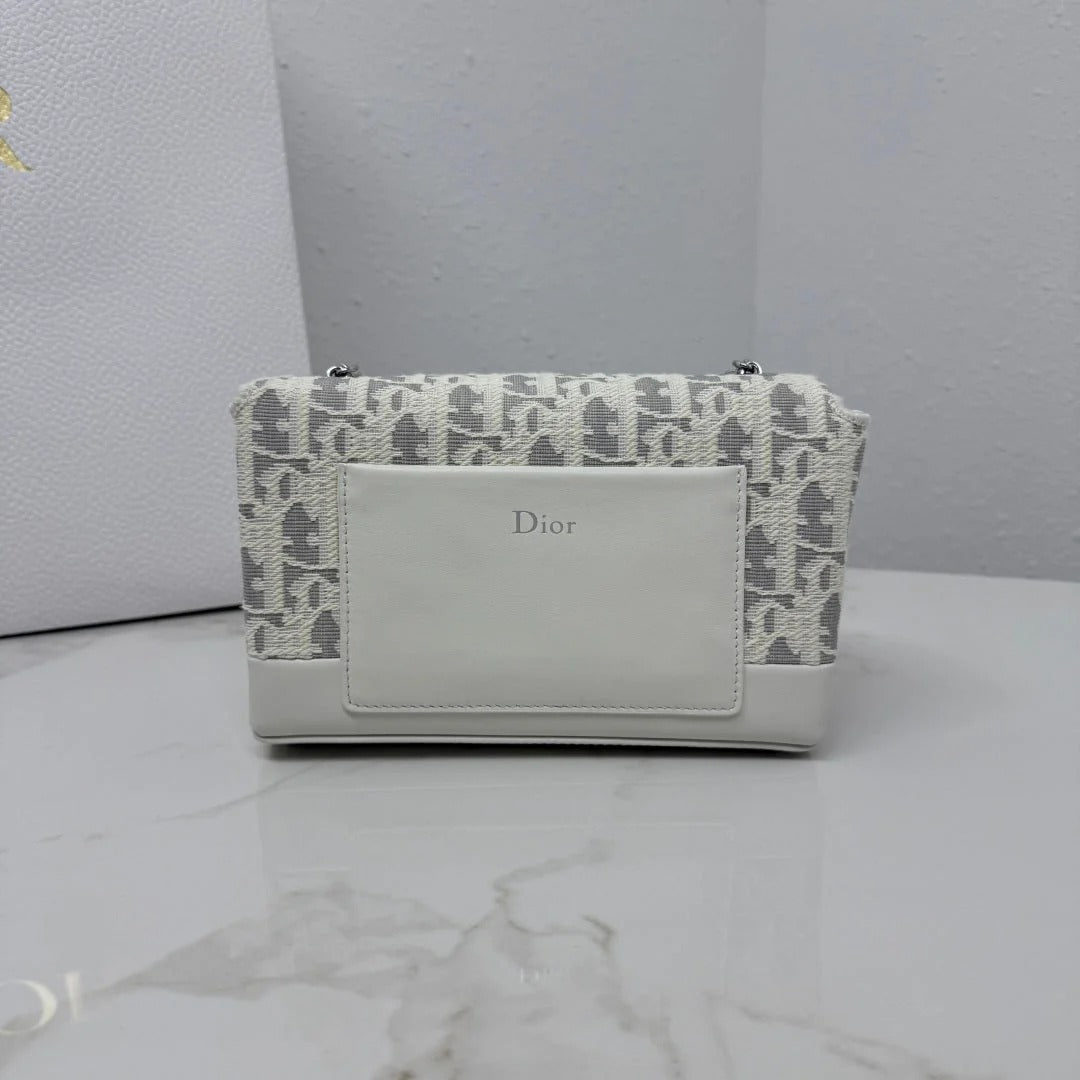 Dior 2026 Chain Bag 21cm Fabric Lambskin