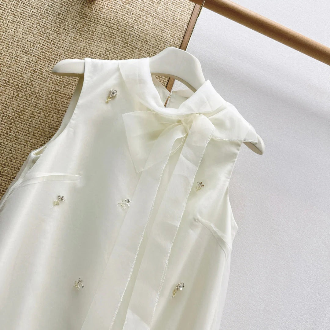 MiuMiu 2026 Sleeveless Dress Voile 645313