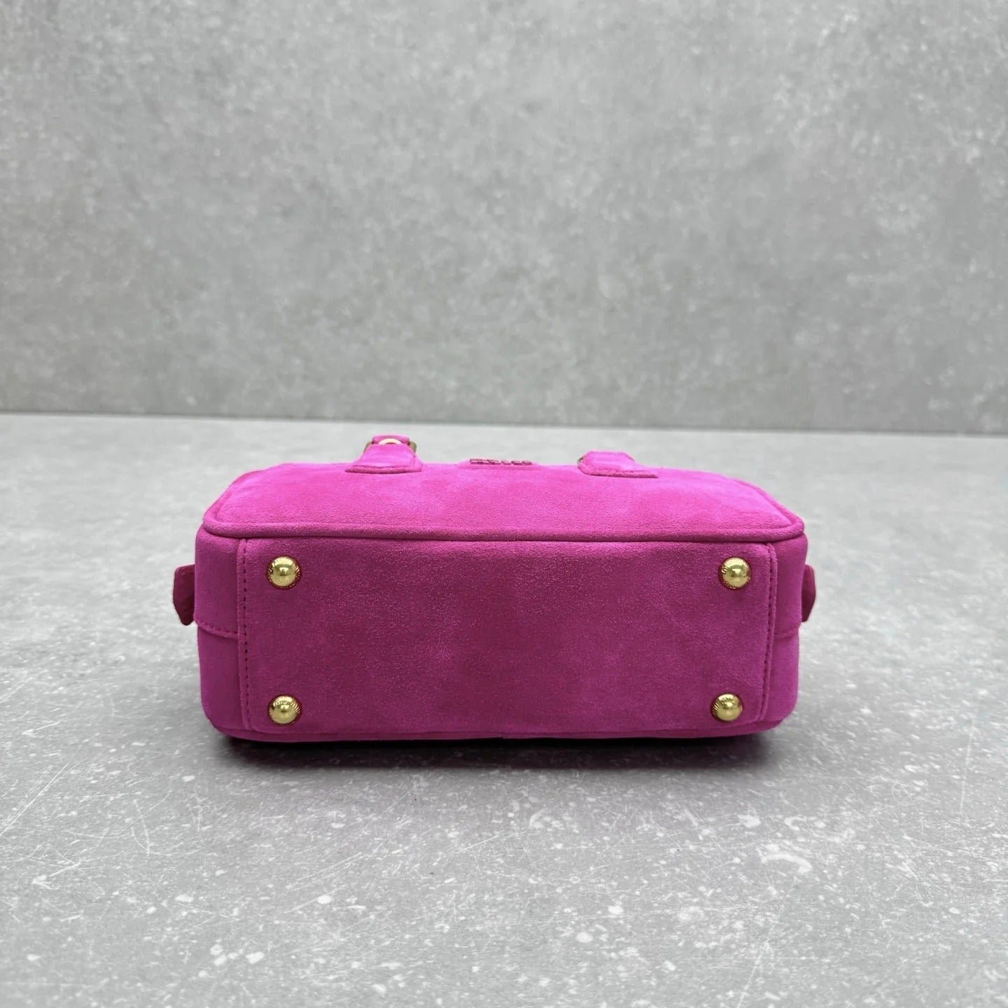 Miumiu 2026 Arcadie Top-Handle Bag Hot Pink Suede