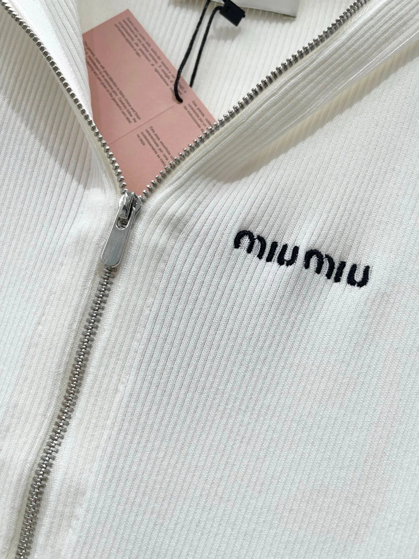 MiuMiu 2026 Hooded Zipper Tank Top Tencel 636581