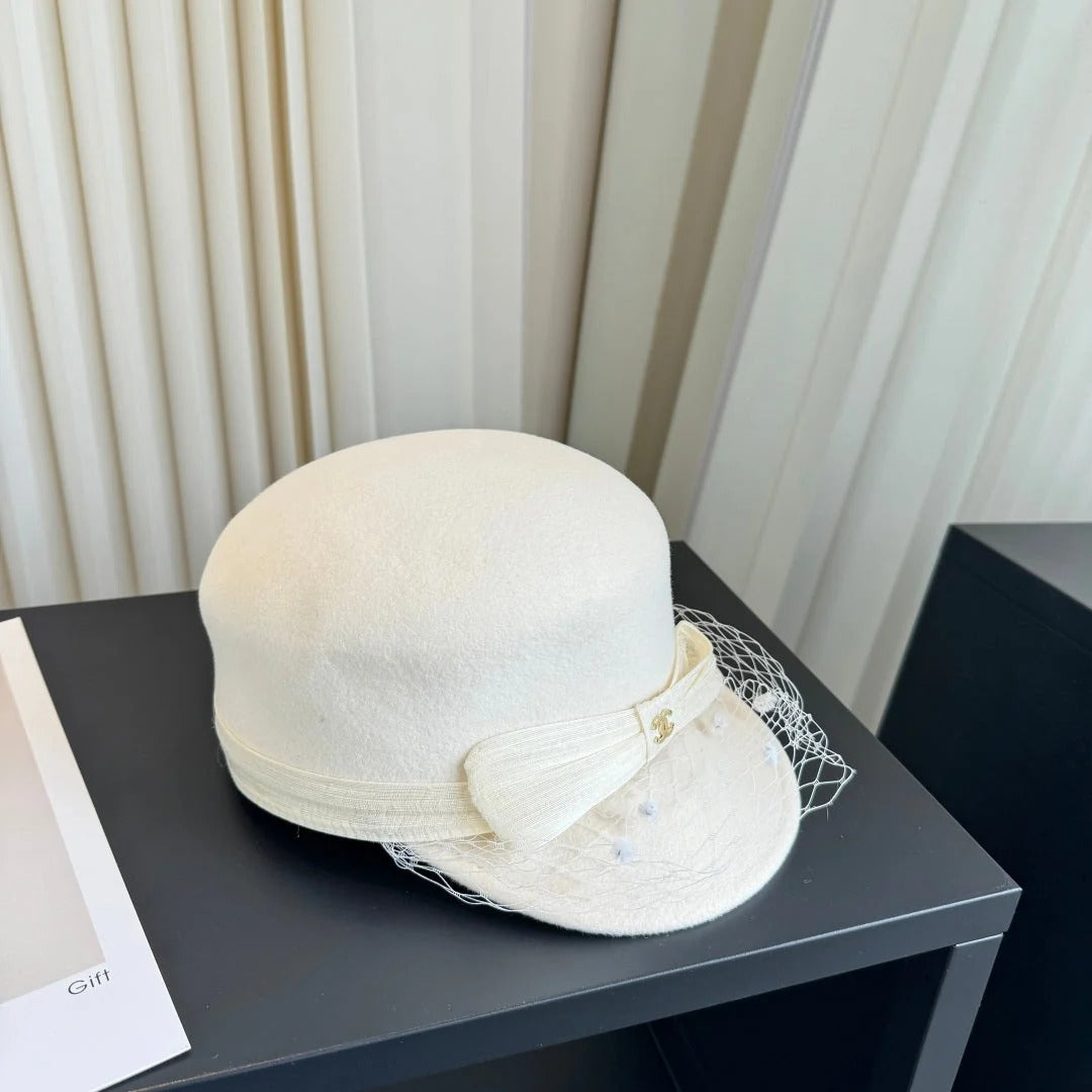 Chanel Cream-white Felt Hat 412823