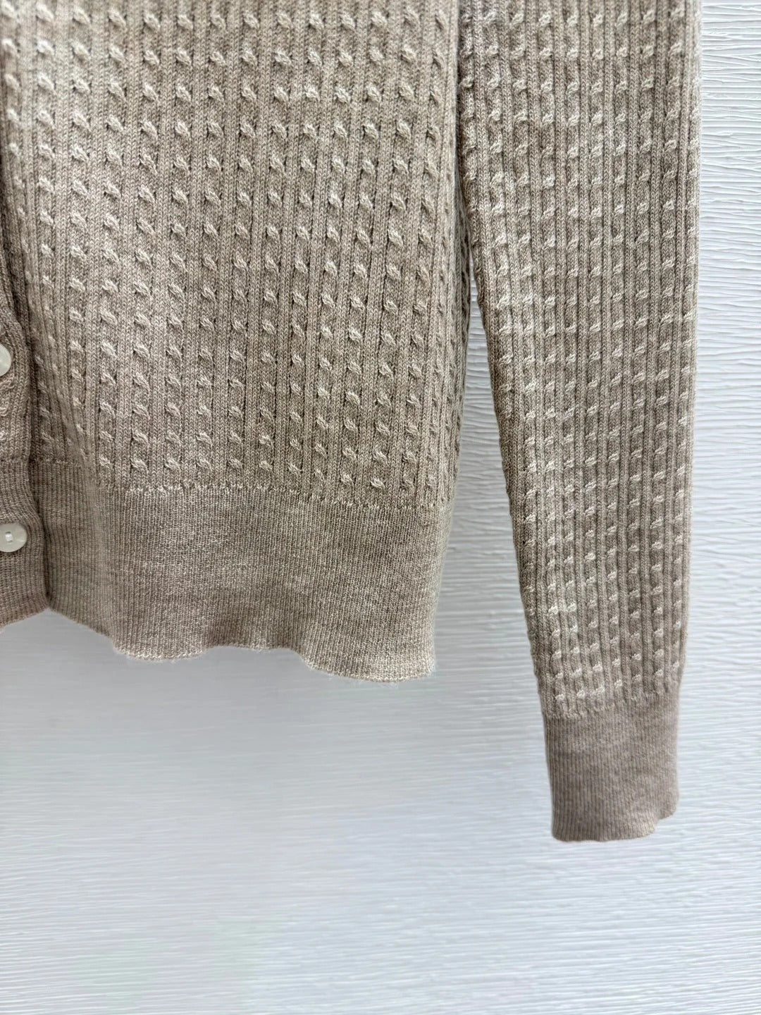 Chanel 2026 Collared Knitted Long-Sleeve Cardigan Wool 244672