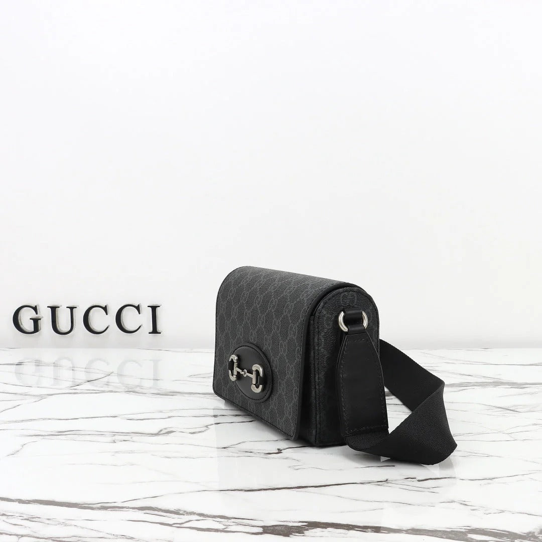 Gucci 2026 Horsebit 1955 Mini Bag 19cm Canvas Leather