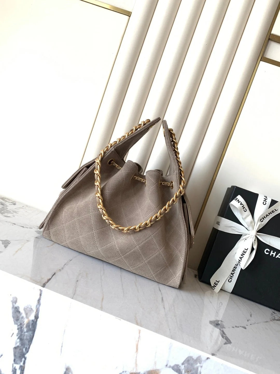 Chanel 2026 Hobo Bag 22cm And 30cm Suede Leather