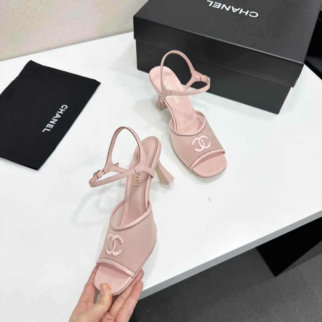 Chanel 2026 Sandals 70mm Mesh Lambskin 926435
