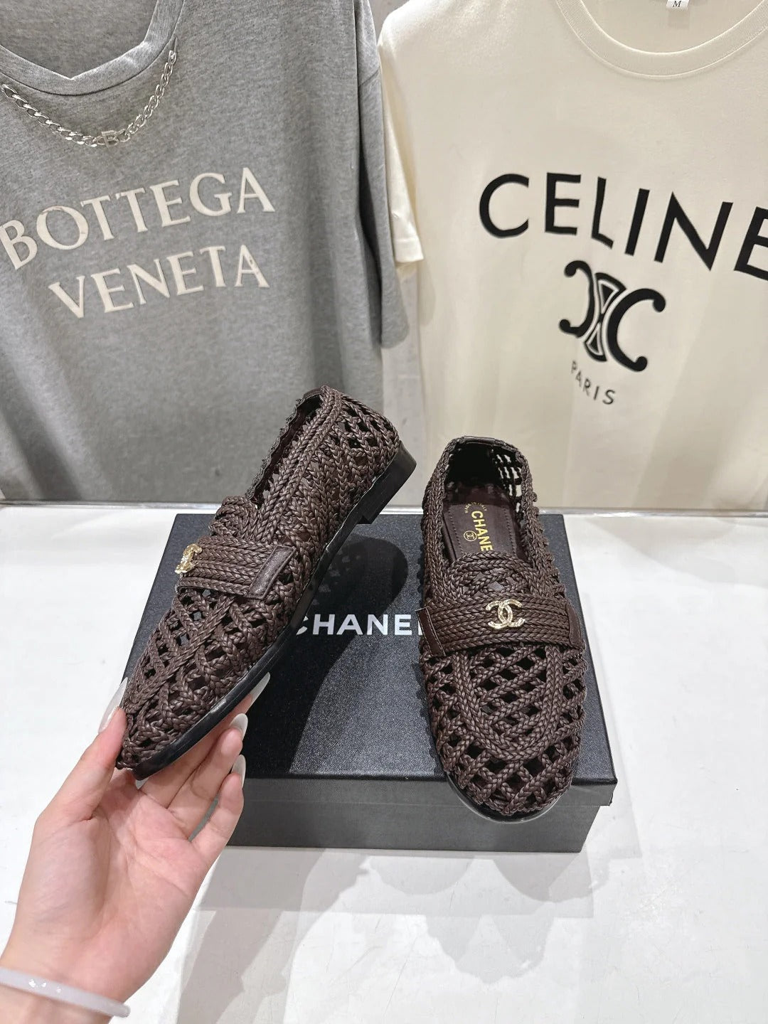 Channel 2026 Hand-Woven Loafers Chocolate Calfskin 896474