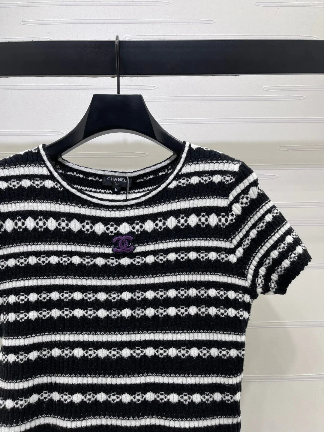 Chanel 2026 Crochet Knit Short Sleeve Cotton Polyamide 380684