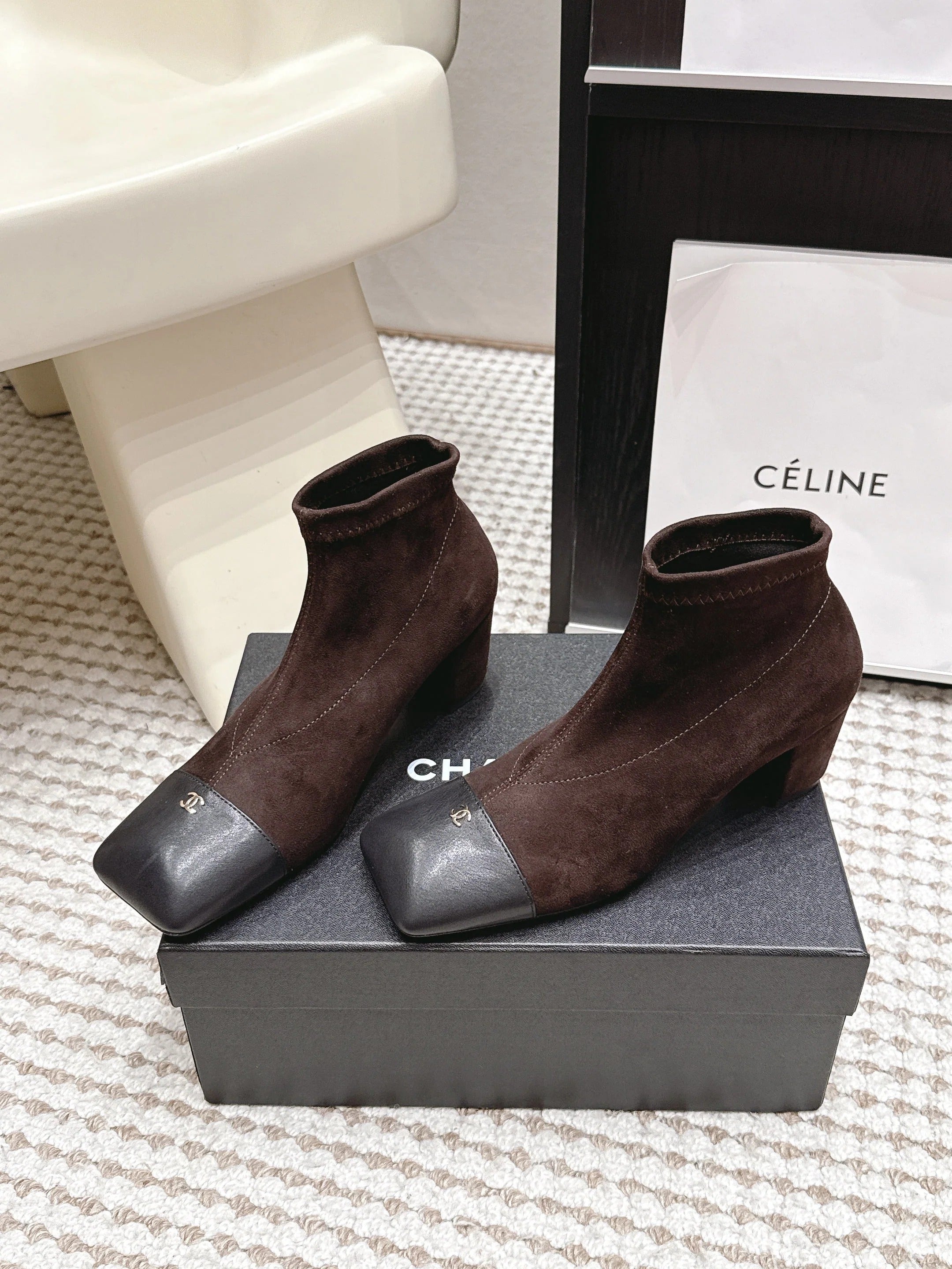 Chanel 2026 Ankle Boots 50mm Cowhide Suede 930690