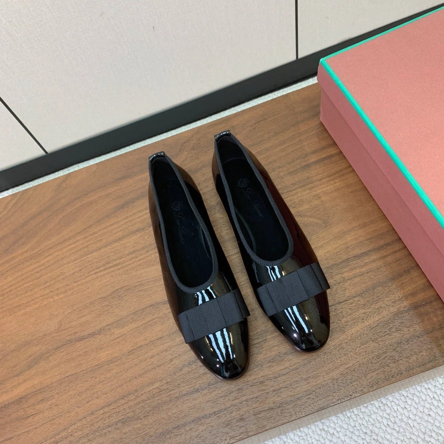 Loro Piana 2026 Bow Ballet Flat Patent Leather And Fabric 935158