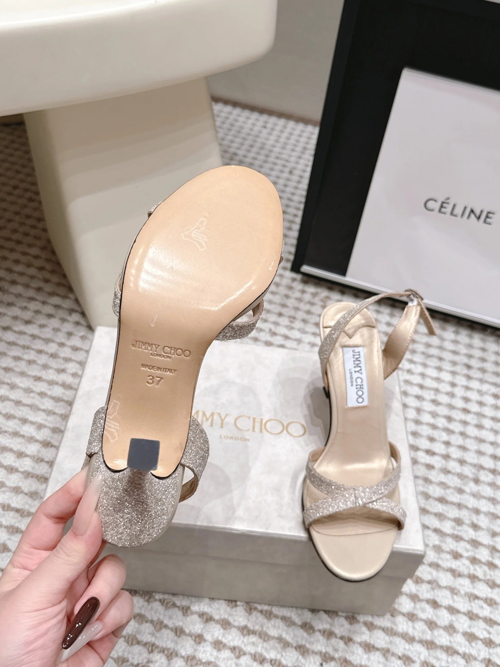 Jimmy Choo 2026 Elsy Sandals 10.5cm Suede Leather 930980