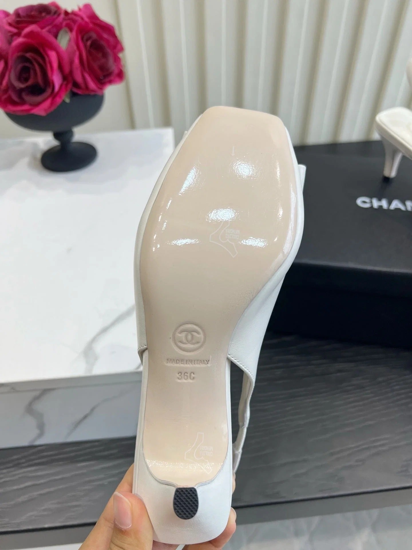 Chanel 2026 Bow-Tie Slingback 60mm Suede Sheepskin 977148