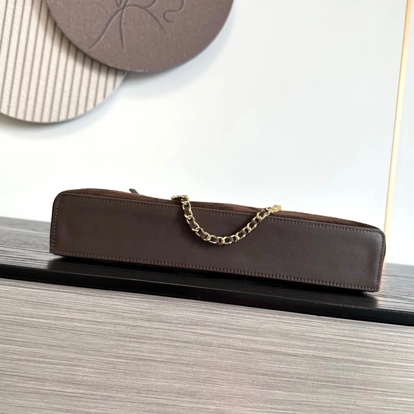 Chanel 2026 Vanity Bag With Chain Suede Leather
