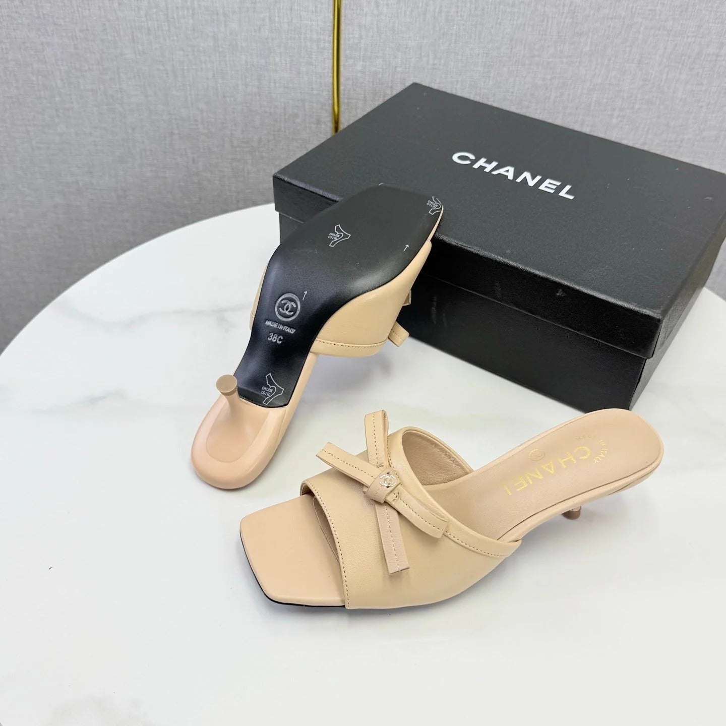 Chanel 2026 Heeled Sandal 35mm Sheepskin 904510