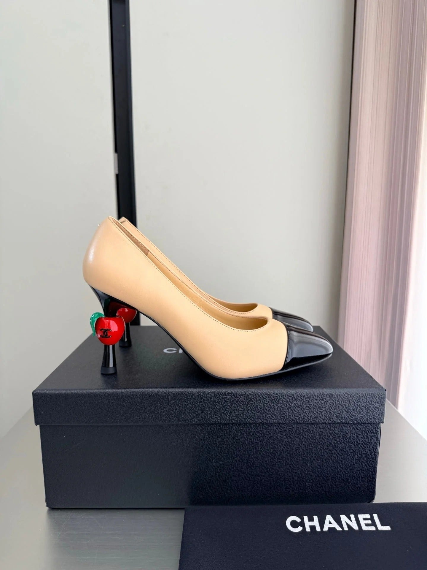 Chanel 2026 Little Red Apple Heel Pump 85mm Lambskin 929469