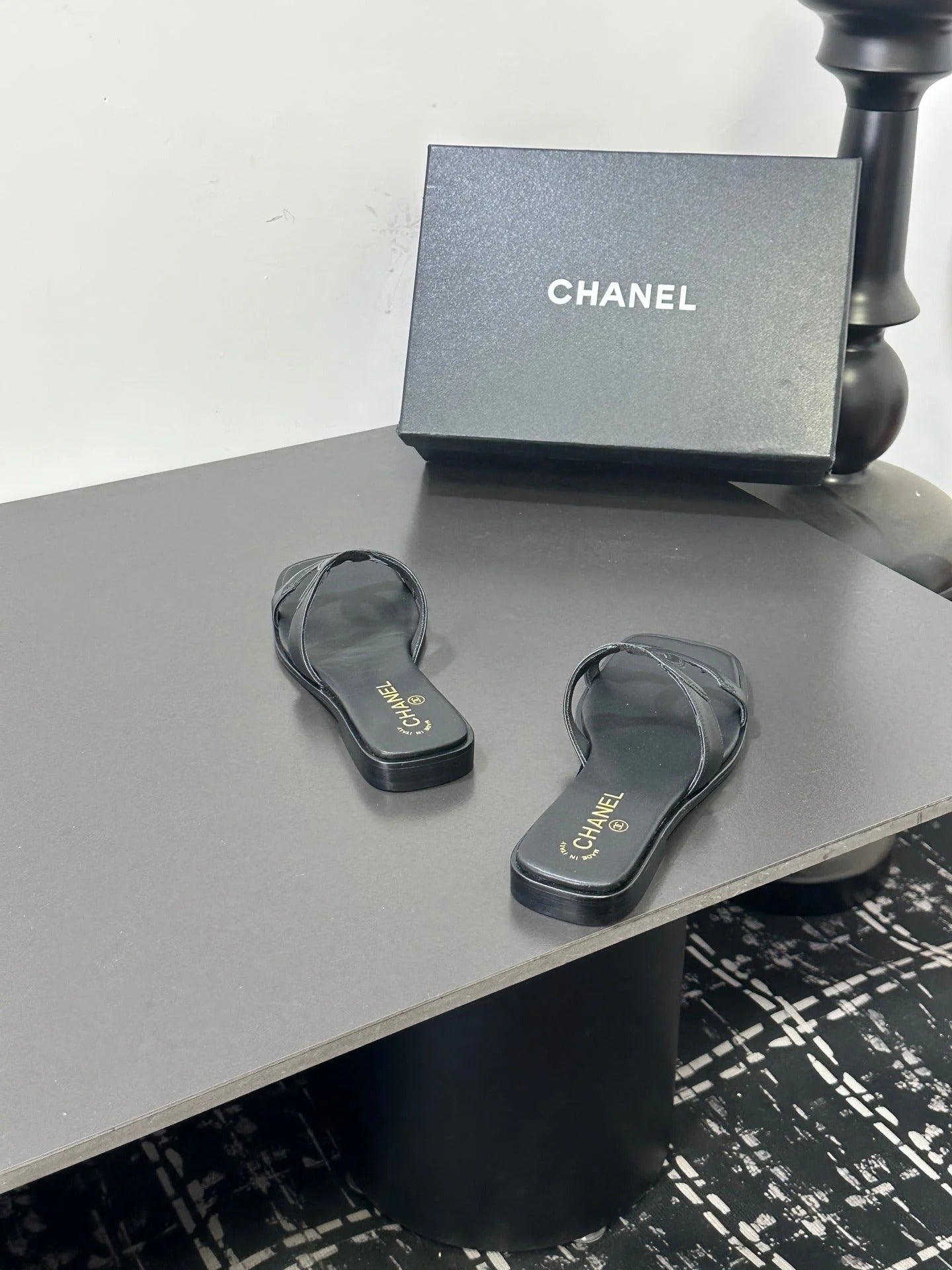 Chanel 2026 Double C Slipper Suede Lambskin 666875