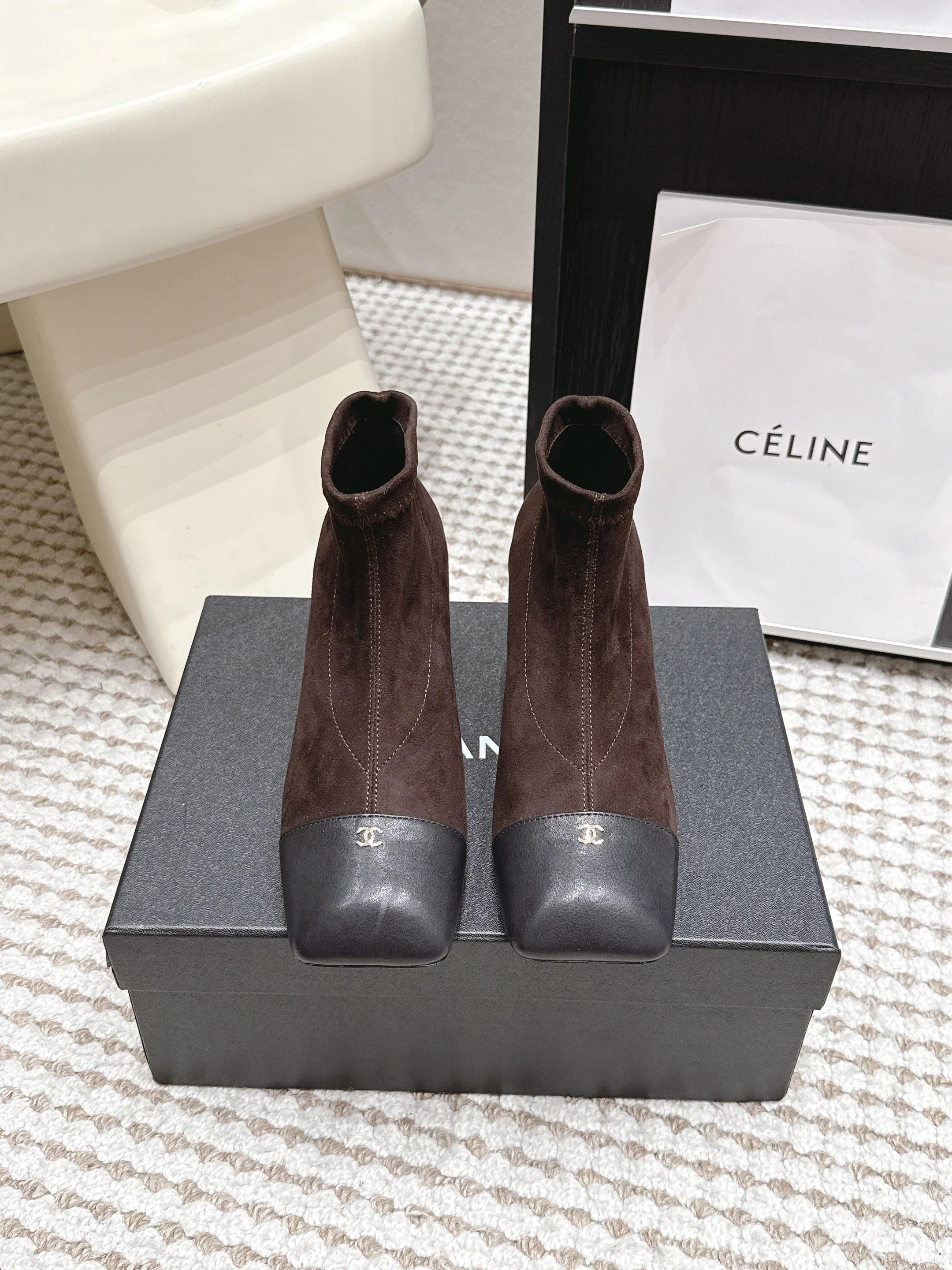 Chanel 2026 Ankle Boots 50mm Cowhide Suede 930690