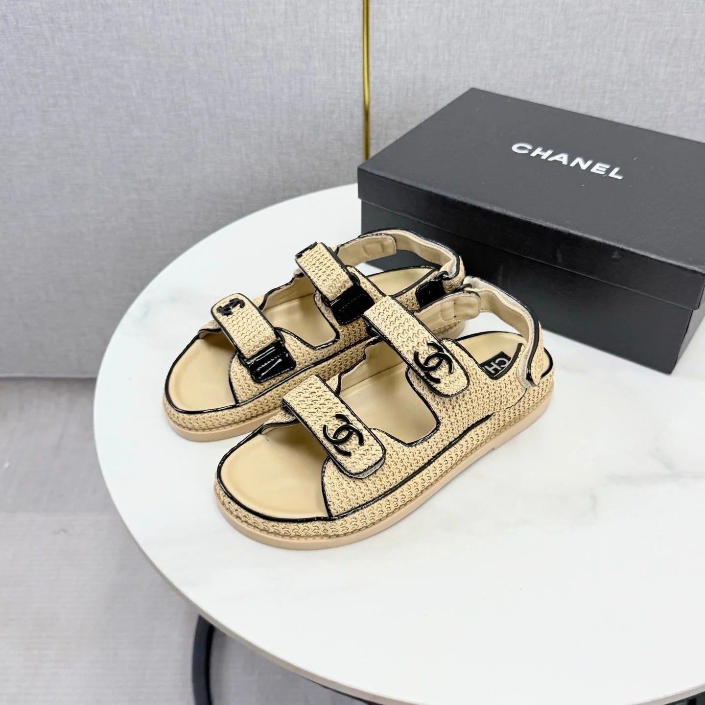 Chanel 2026 Dad Sandal Woven Sheepskin 904401