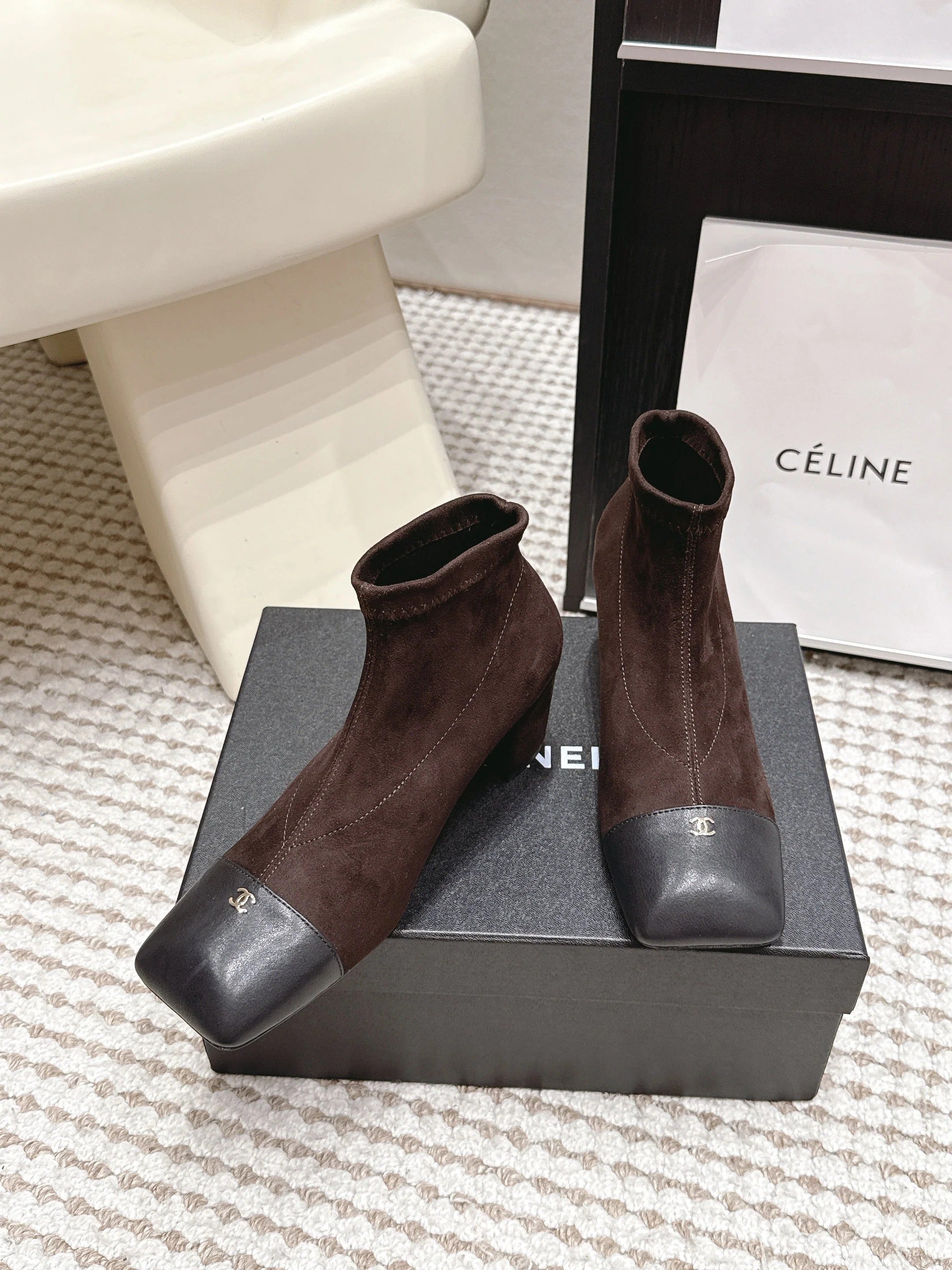 Chanel 2026 Ankle Boots 50mm Cowhide Suede 930690
