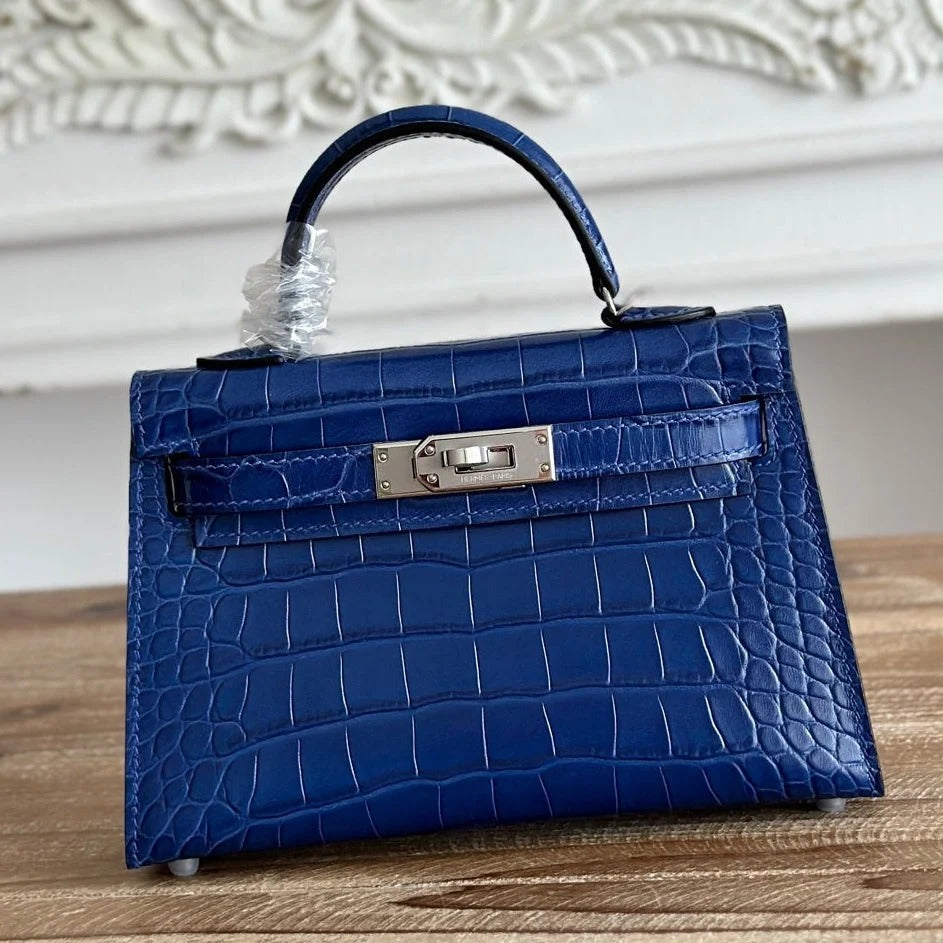 High-end Hermes 2026 Mini Kelly II 19cm Bag Crocodile Leather