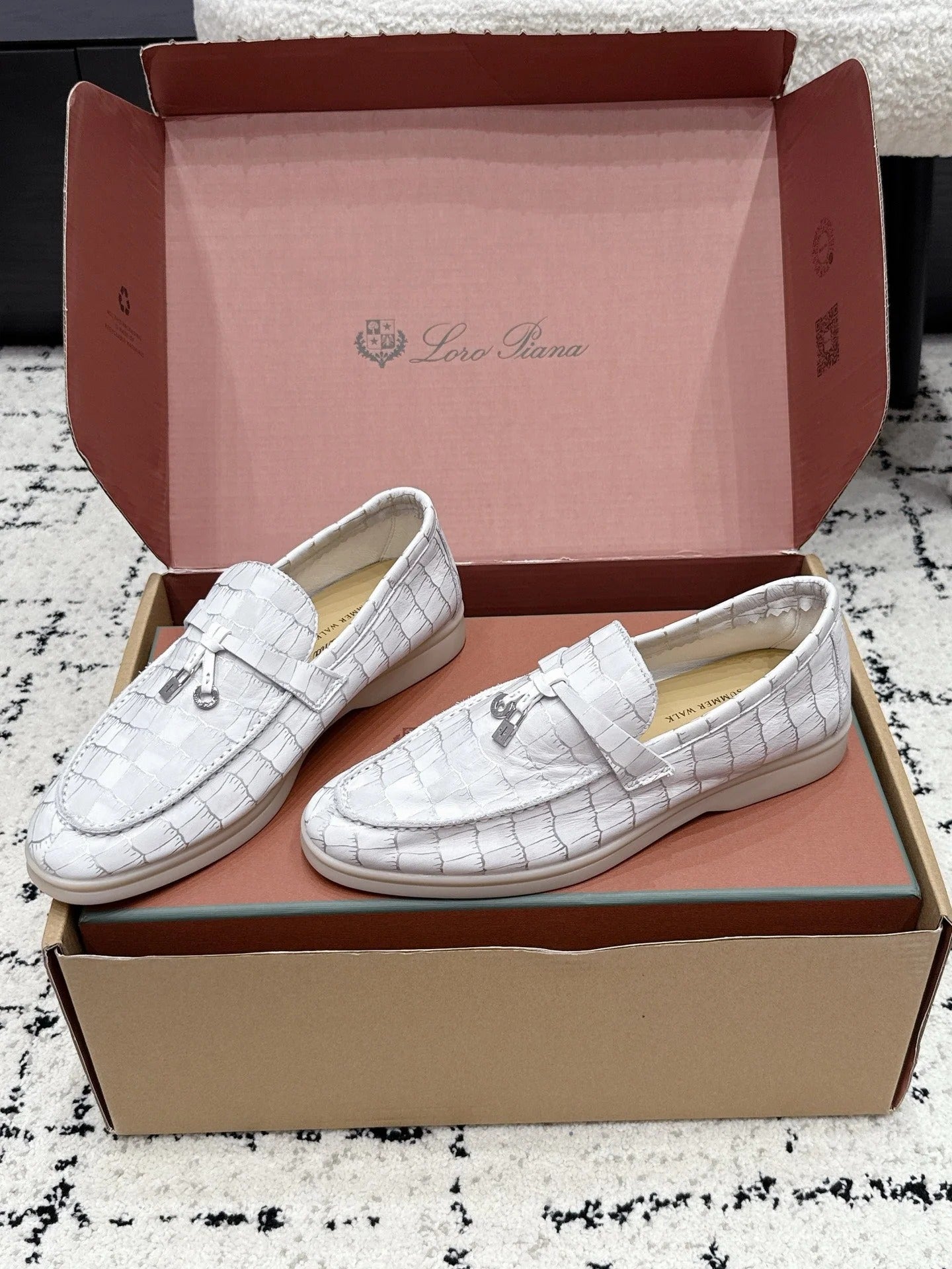 Loro Piana 2026 Crocodile Embossed Loafer Cowhide 923388