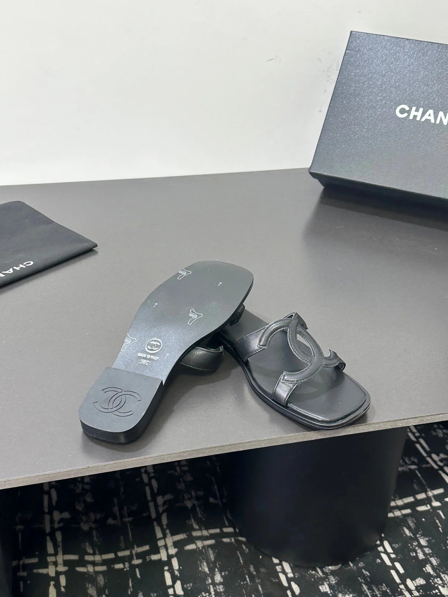 Chanel 2026 Double C Slipper Suede Lambskin 666875