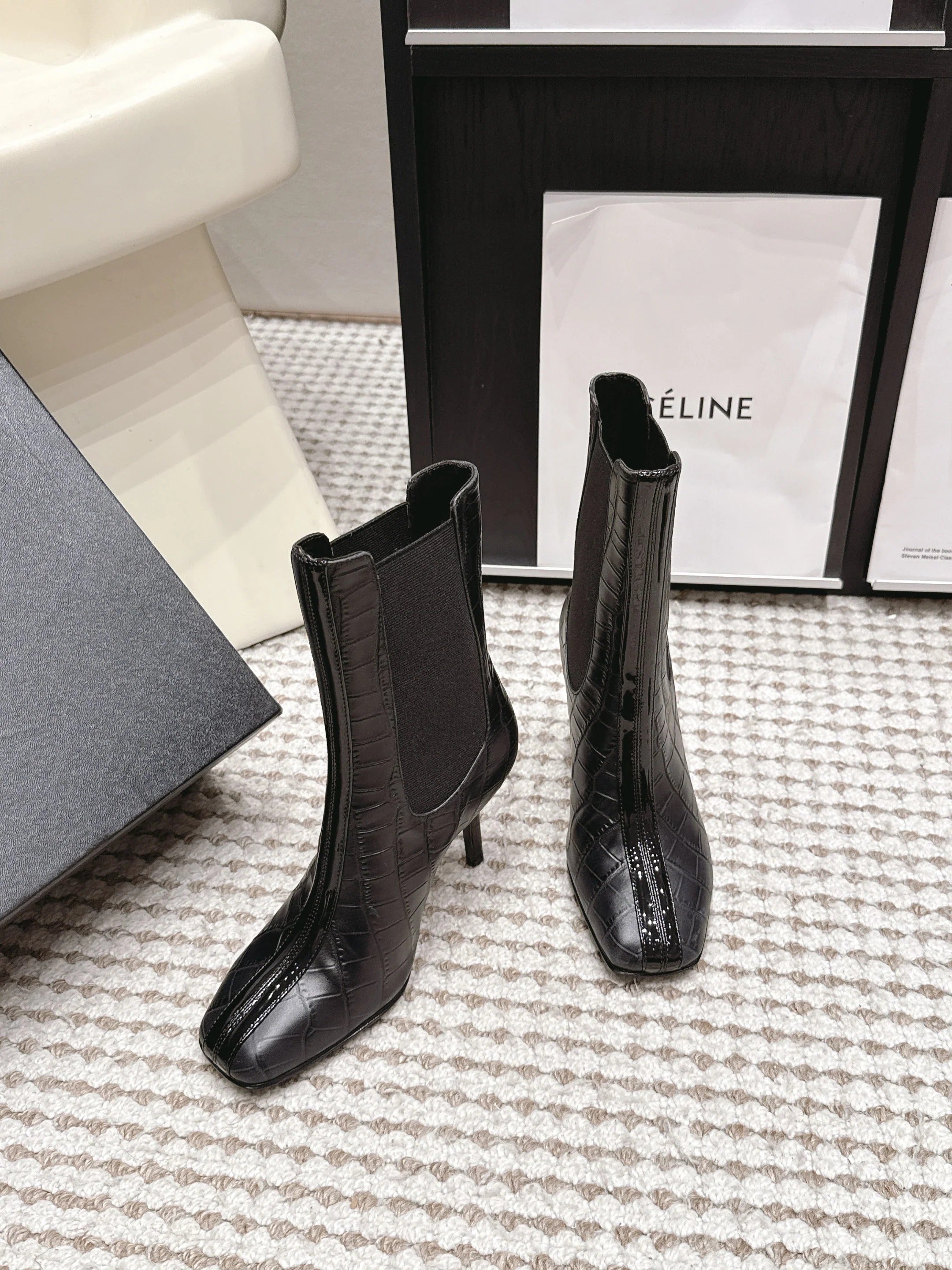 Chanel 2026 Boots 85mm Patent Calfskin 930660