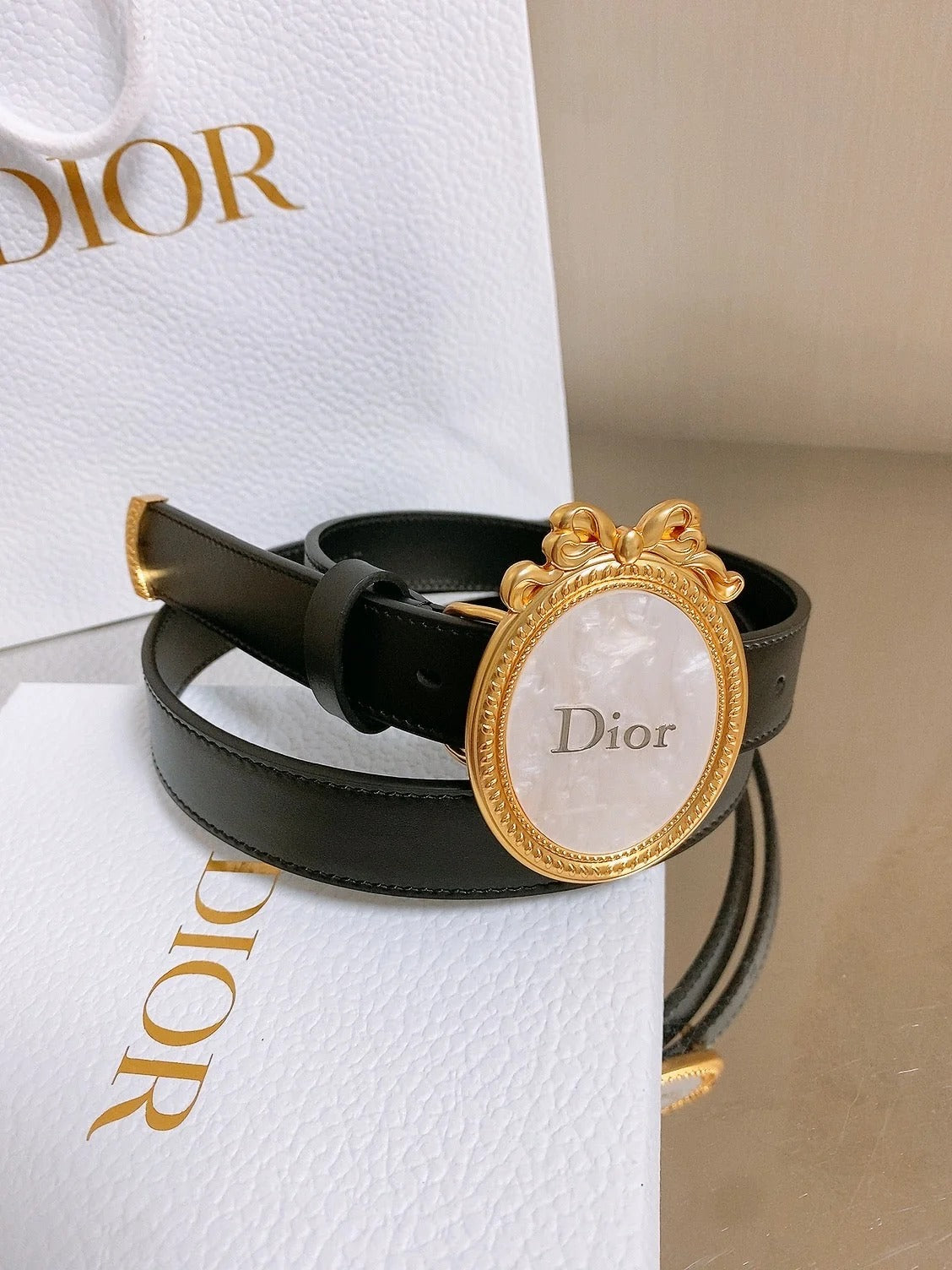 Dior 2026 Dior Médaillon Belt 25mm Leather 216226