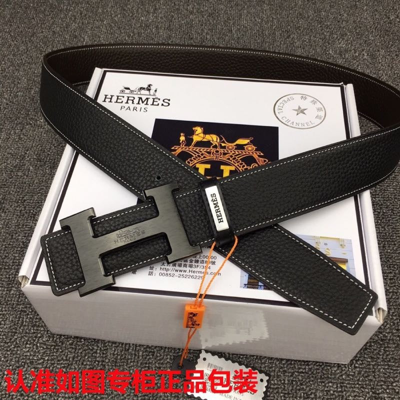 HM Original Belt 38mm Black Cowhide Black Buckle 620252
