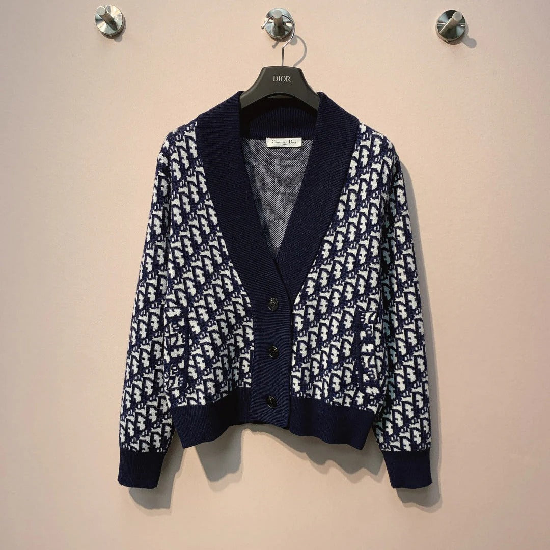 DIOR 25S V-NECK KNIT CARDIGAN 696