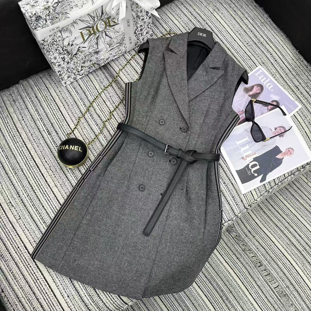 DIOR 25S DOUBLE-BREASTED BLAZER DRESS 799