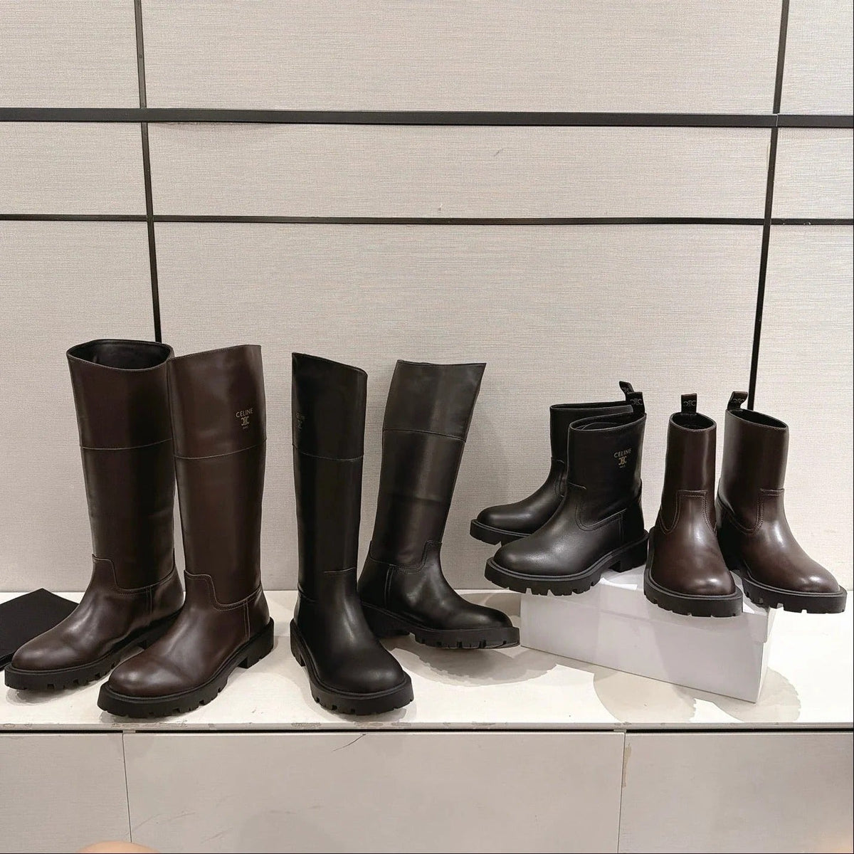 Celine 2026 Margaret Boots Leather 101100