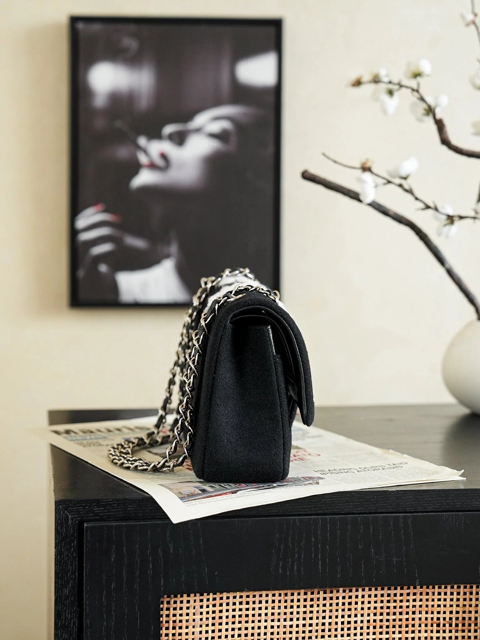 Chanel 2026 Clutch 30cm Black Lambskin