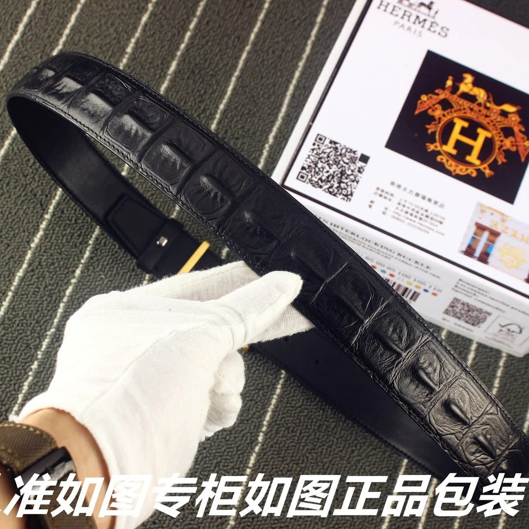 HM Original Belt 38mm Black Epsom Gold Buckle 620266