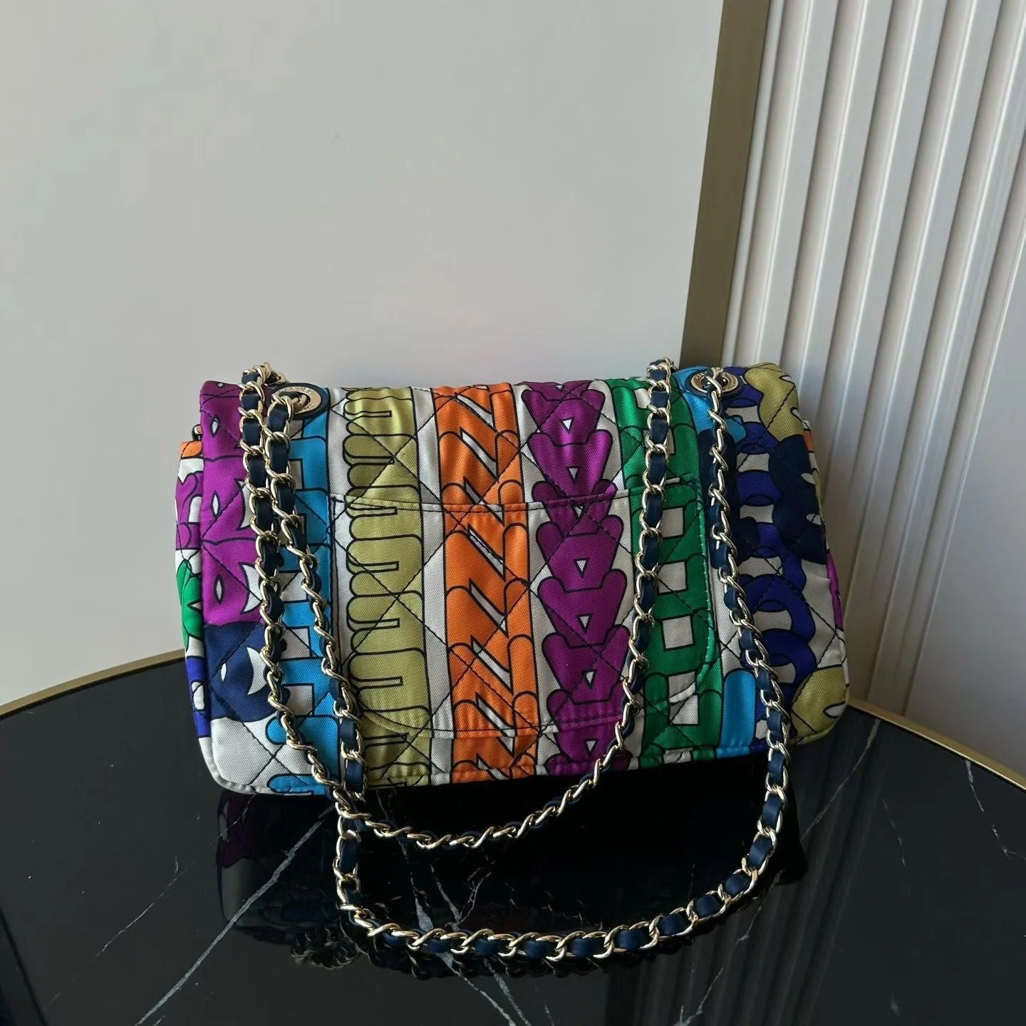 Chanel 2026 Medium Flap Bag 24.5cm Muticolor Fabric