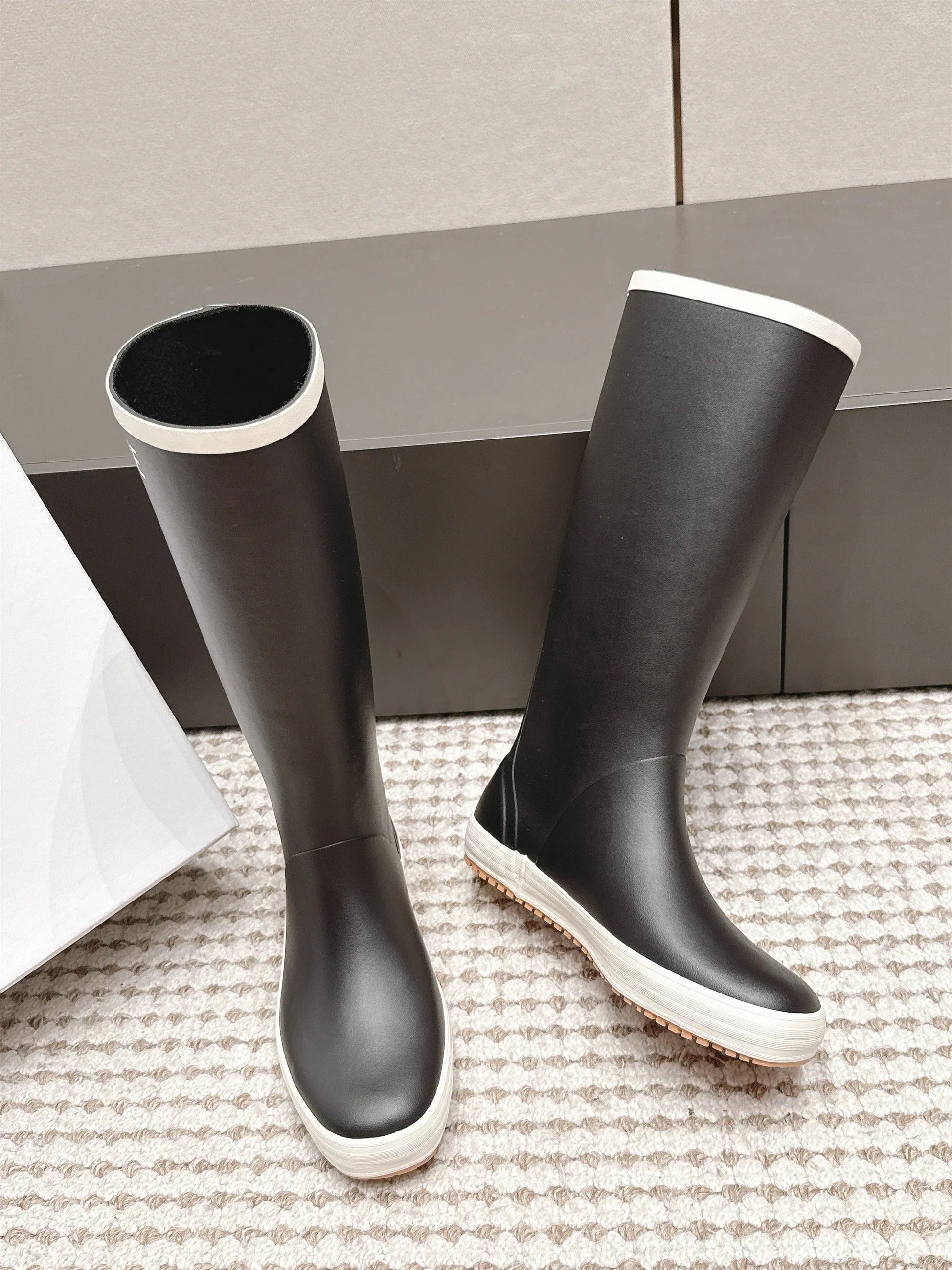 Celine 2026 Flat Rain Boots Rubber 990650