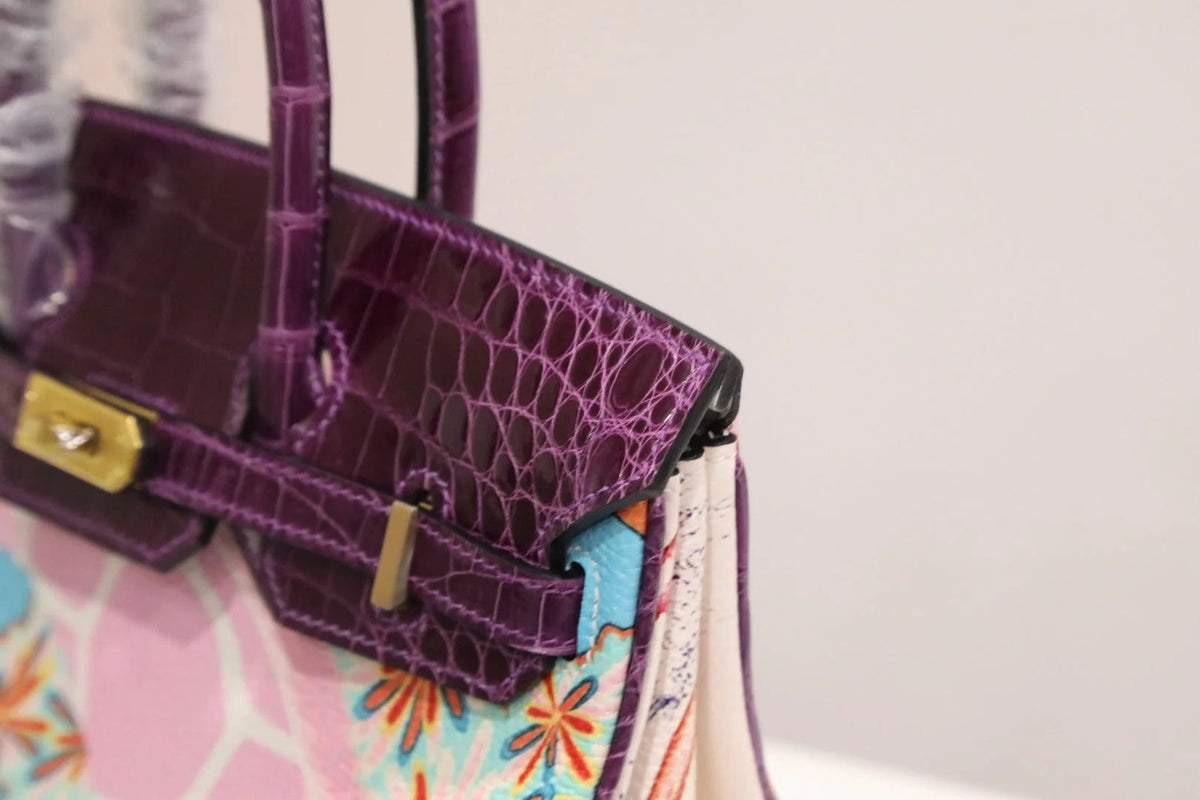 High-end Hermes 2026 Birkin Touch Graffiti 30cm Bag Crocodile/Togo Leather